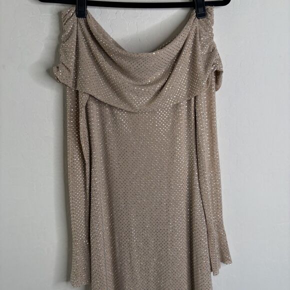 Meshki Marcel Diamante Maxi Dress Nude - Picture 11 of 12